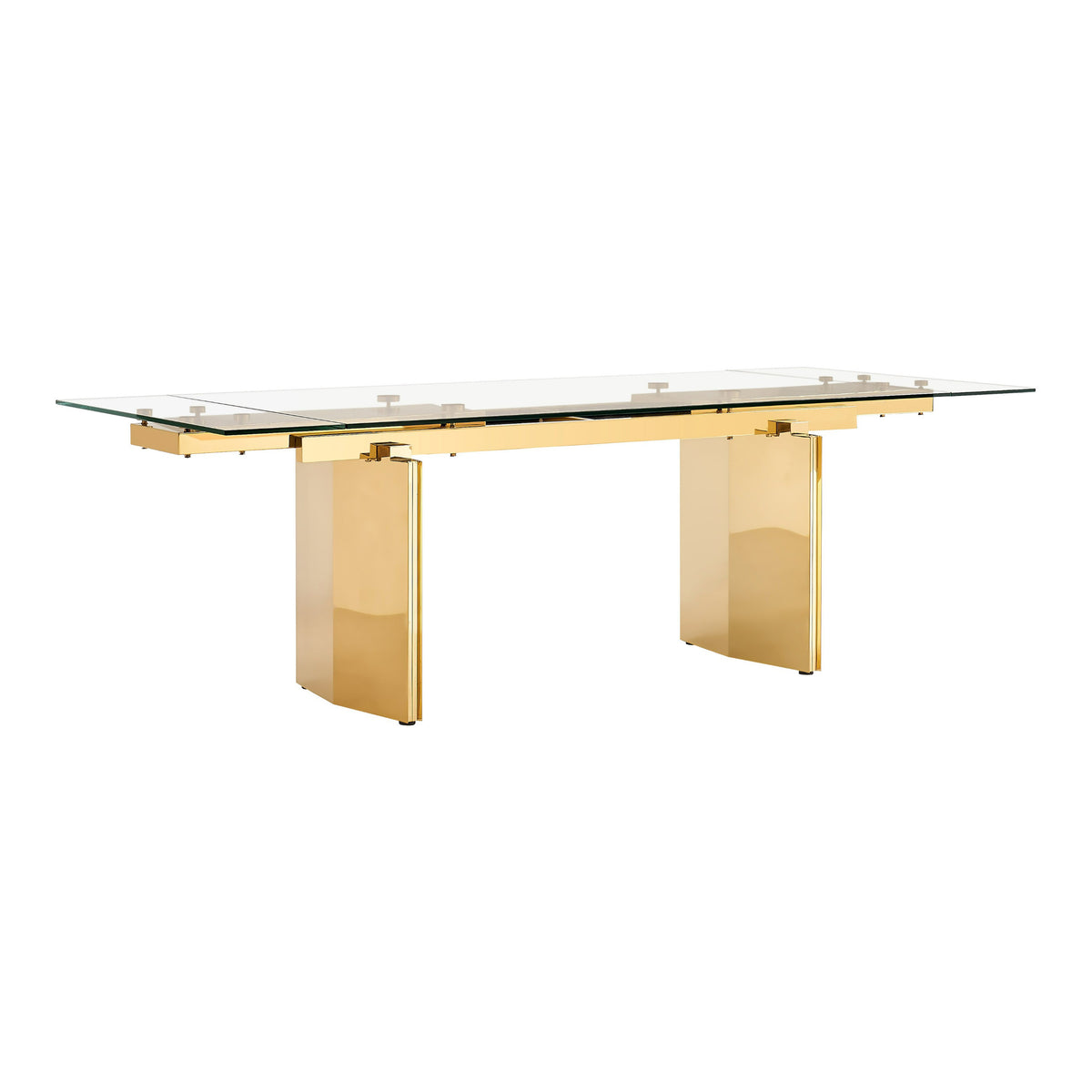 Nassim Glam Glass Extendable Dining Table