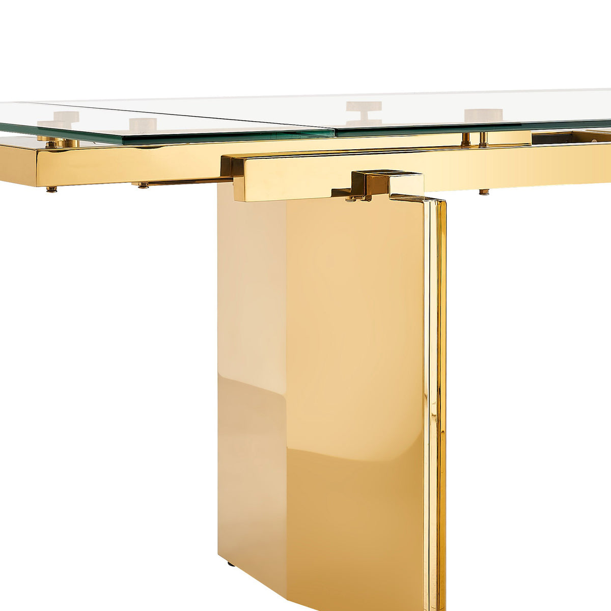 Nassim Glam Glass Extendable Dining Table