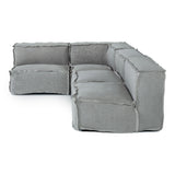 Navstar Contemporary Grey Fabric Modular Sectional Sofa