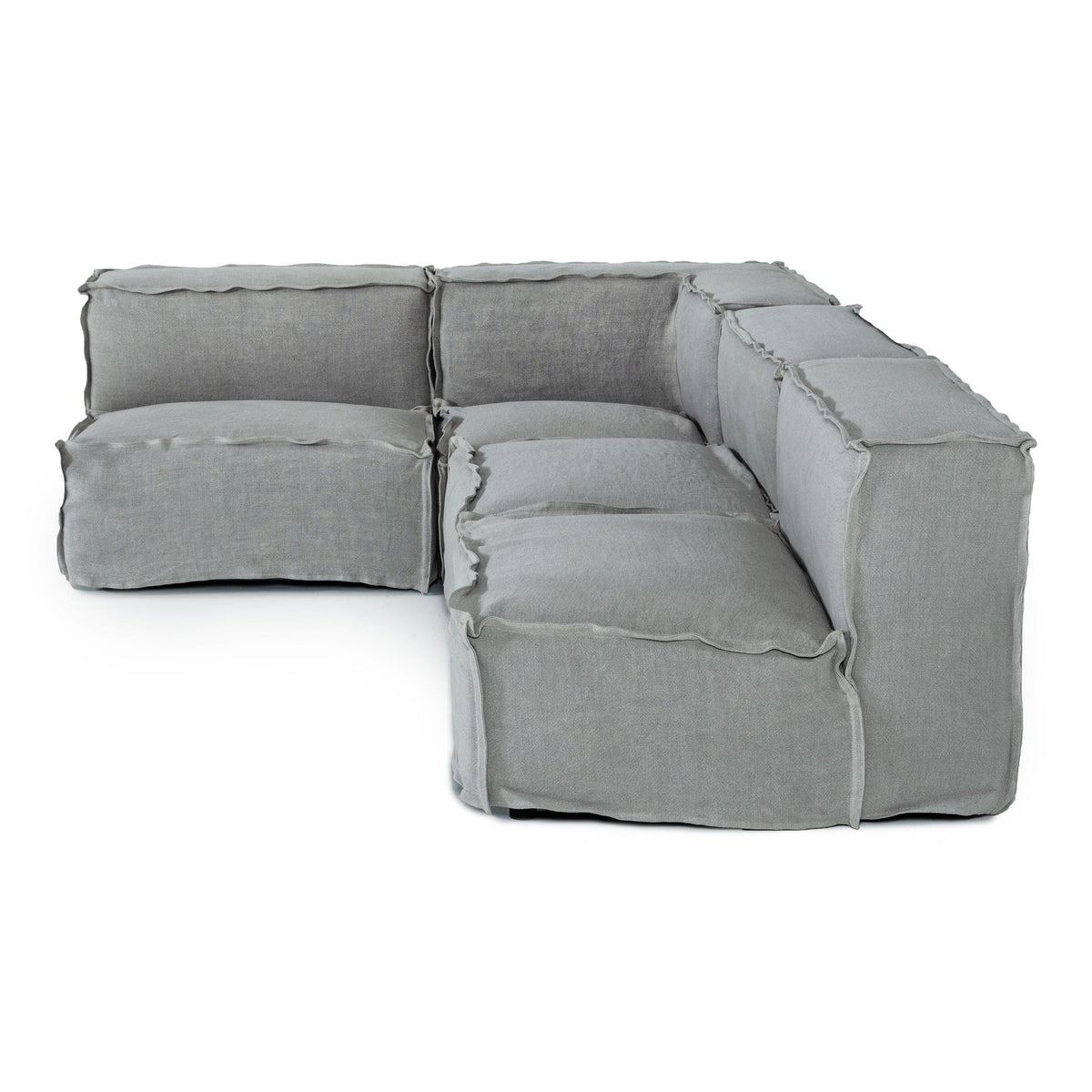 Navstar Contemporary Grey Fabric Modular Sectional Sofa