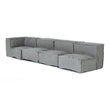 Navstar Contemporary Grey Fabric Modular Sectional Sofa