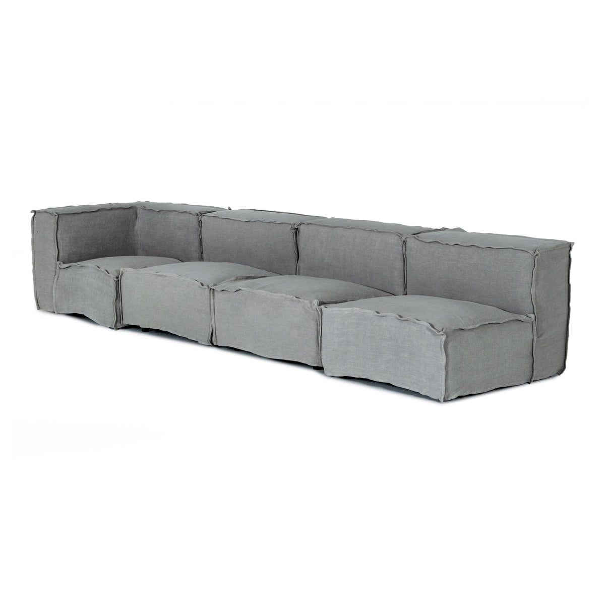 Navstar Contemporary Grey Fabric Modular Sectional Sofa