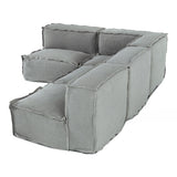 Navstar Contemporary Grey Fabric Modular Sectional Sofa