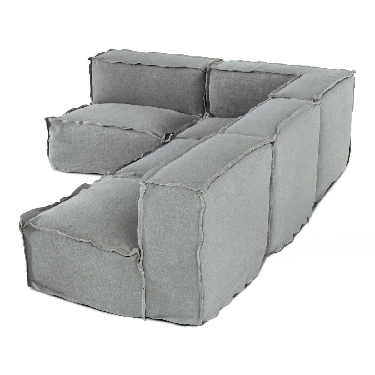 Navstar Contemporary Grey Fabric Modular Sectional Sofa
