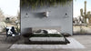 Tokyo Eastern King Contemporary Black and Grey Platform Bed