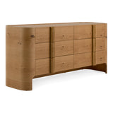 Newhart Modern Beige Fabric + Natural Oak 4-Piece Bedroom Set