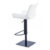 Niles Modern White Adjustable Bar Stool