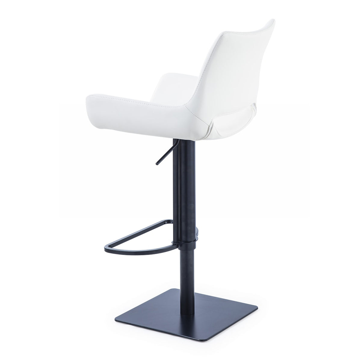 Niles Modern White Adjustable Bar Stool