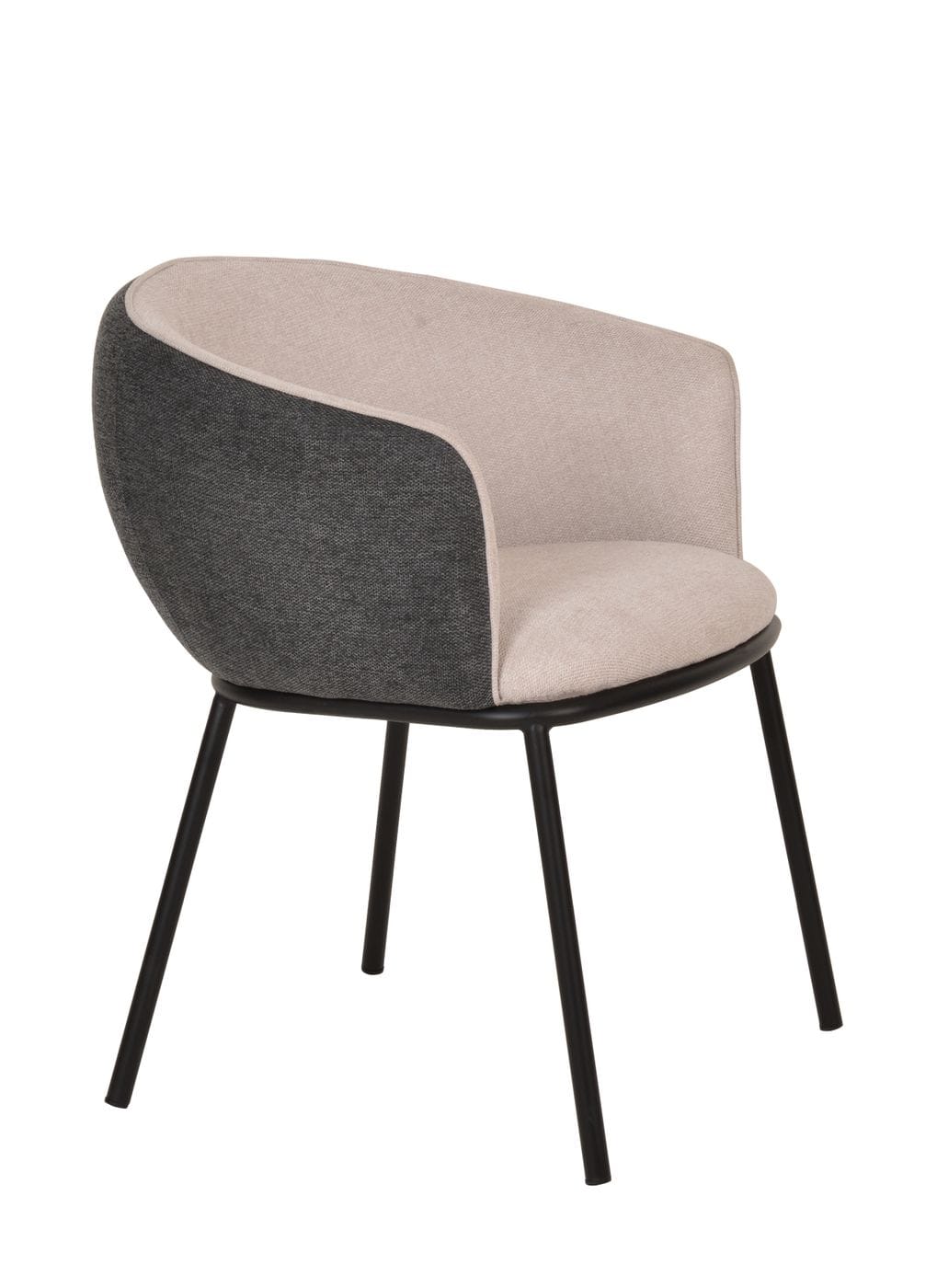 Nillie Modern Beige & Grey Dining Armchair