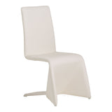 Nisse Contemporary White Leatherette Dining Chair (Set of 2)