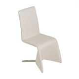 Nisse Contemporary White Leatherette Dining Chair (Set of 2)