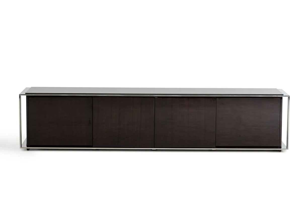 Noble Modern Ebony Lacquer TV Entertainment Center