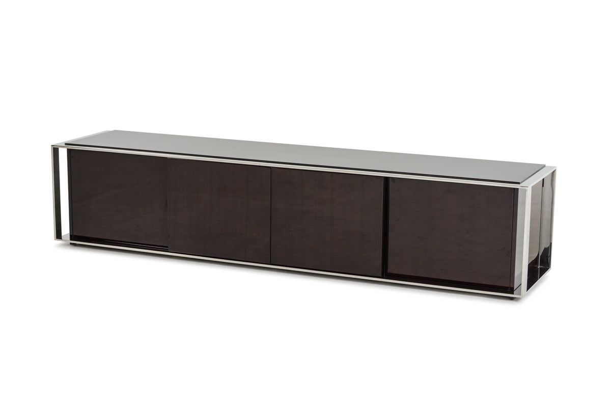 Noble Modern Ebony Lacquer TV Entertainment Center
