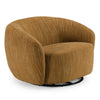 Norris Modern Mustard Fabric Swivel Accent Chair