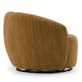 Norris Modern Mustard Fabric Swivel Accent Chair