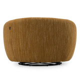 Norris Modern Mustard Fabric Swivel Accent Chair