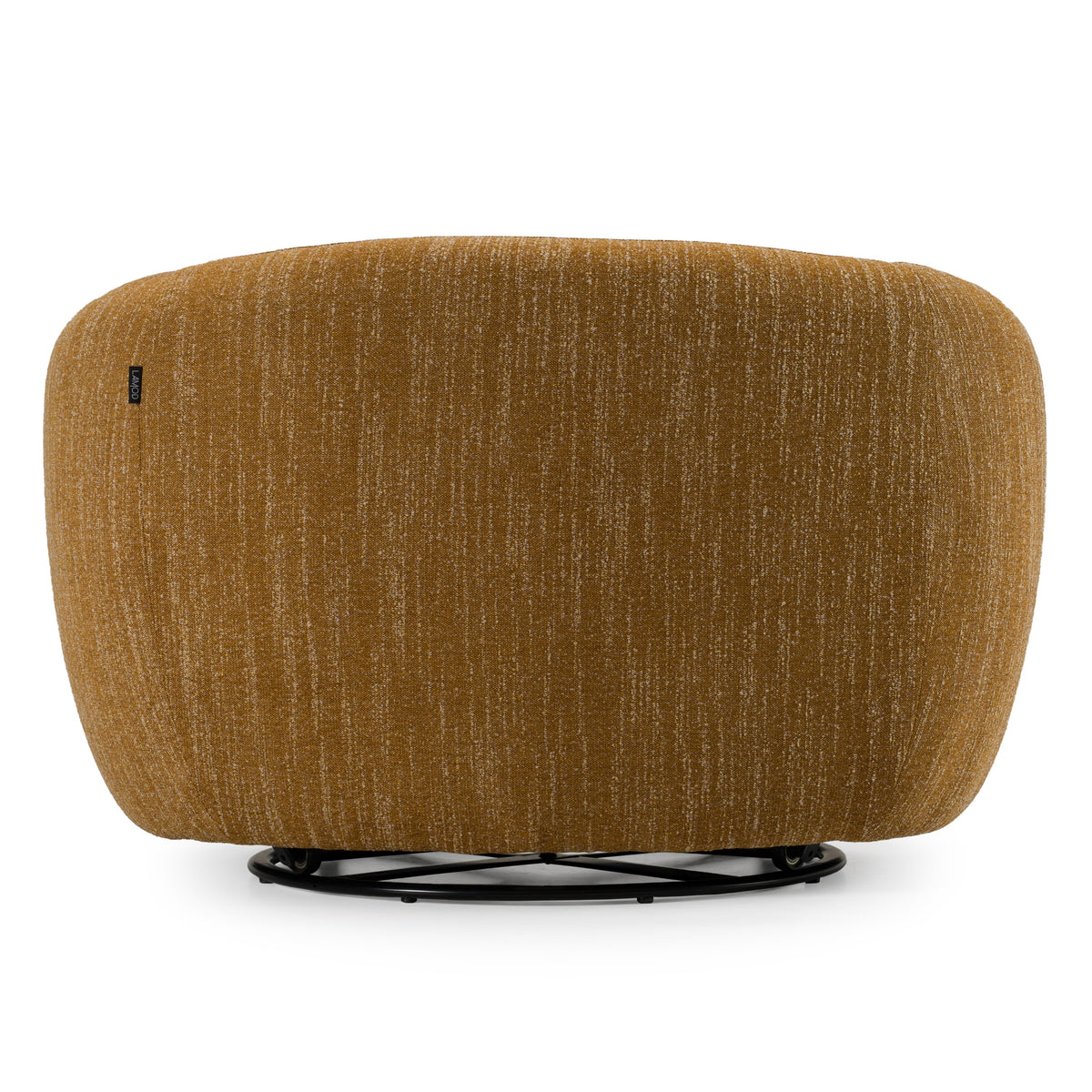 Norris Modern Mustard Fabric Swivel Accent Chair