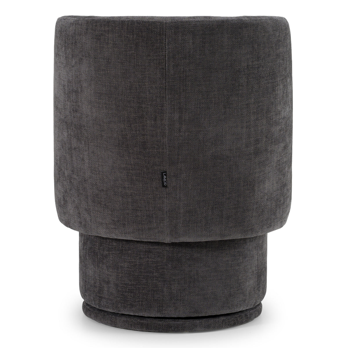 Norris Modern Dark Grey Fabric Swivel Dining Chair