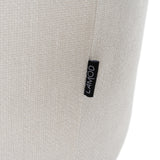 Norris Modern Ivory Fabric Swivel Dining Chair
