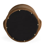 Norris Modern Brown Fabric Swivel Dining Chair