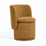 Norris Modern Mustard Fabric Swivel Dining Chair