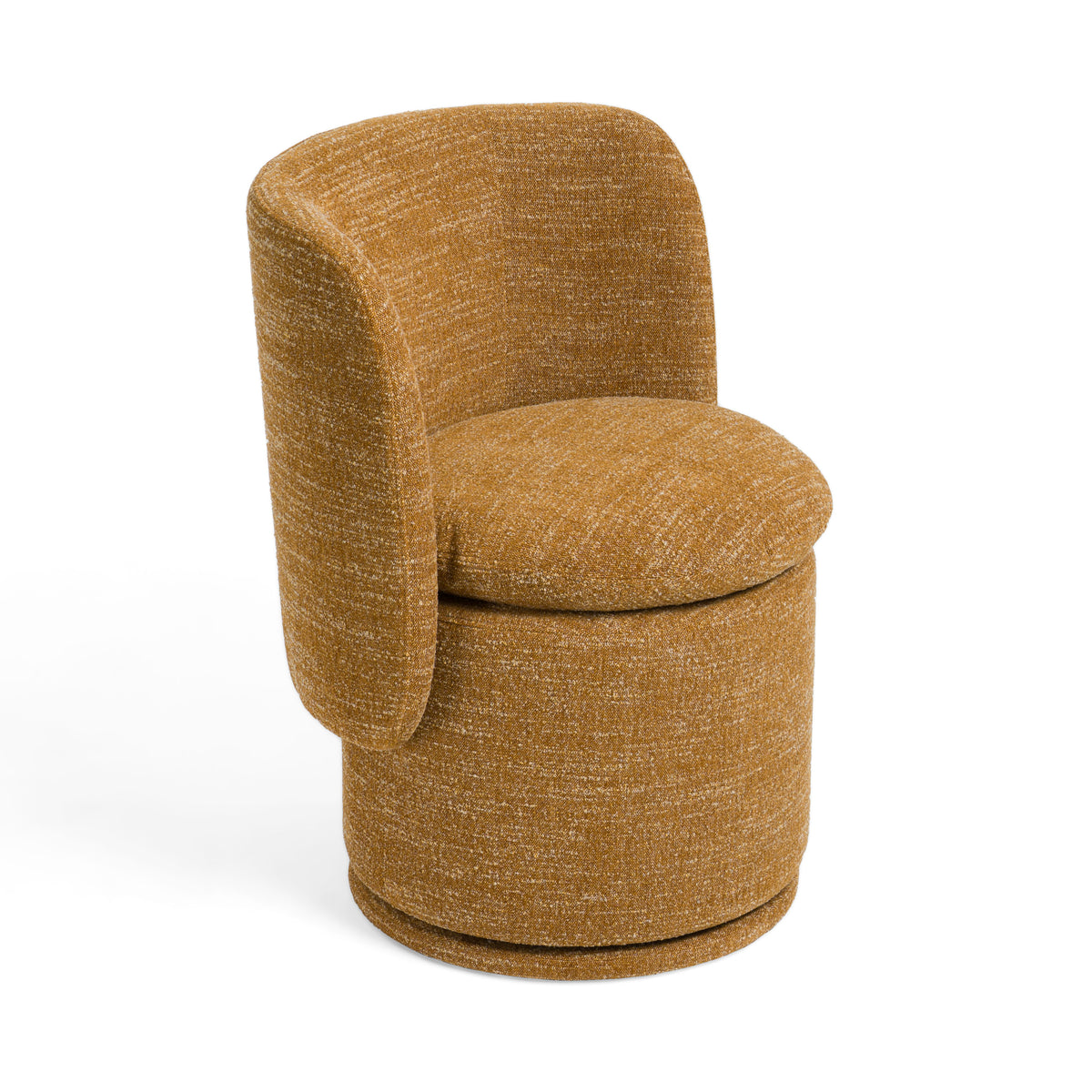 Norris Modern Mustard Fabric Swivel Dining Chair