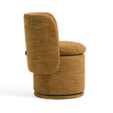 Norris Modern Mustard Fabric Swivel Dining Chair