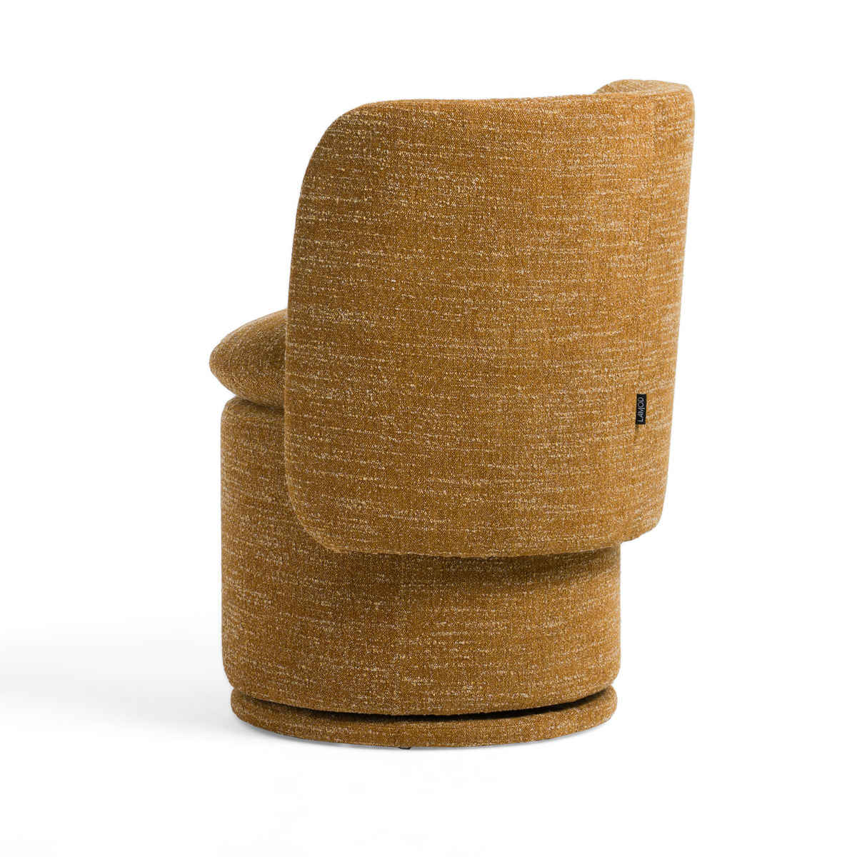 Norris Modern Mustard Fabric Swivel Dining Chair