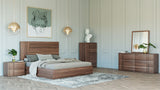 Asus Italian Modern Walnut Bedroom Set