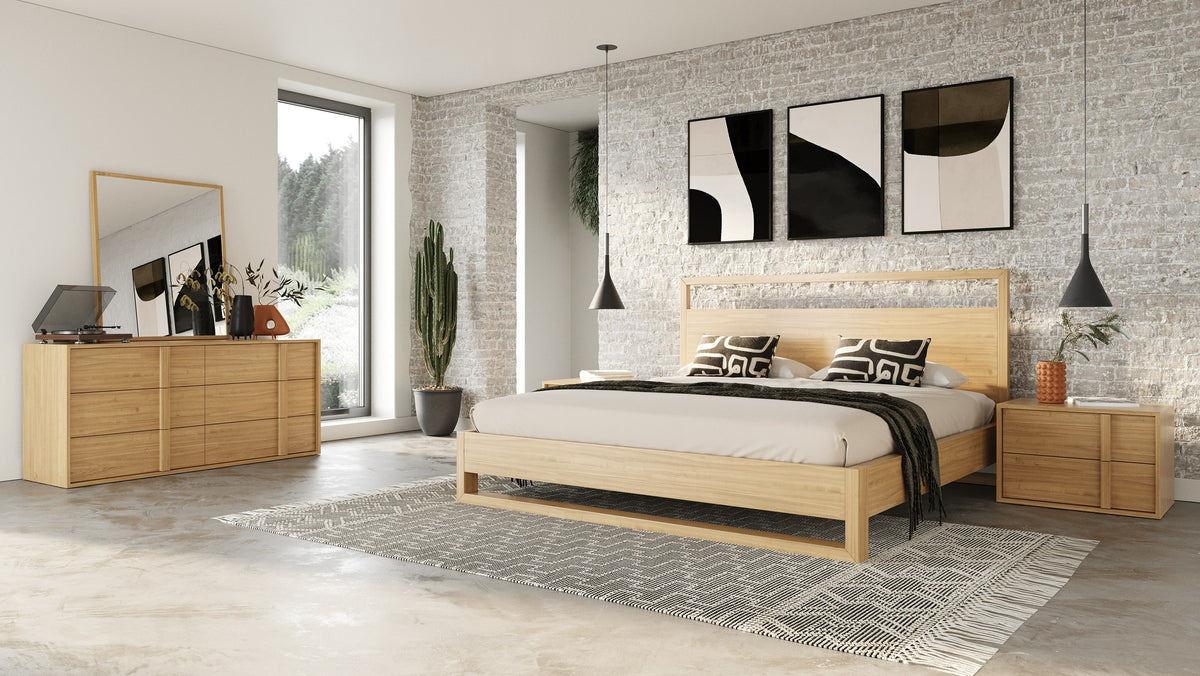 Berlin Modern Natural Oak Bedroom Set