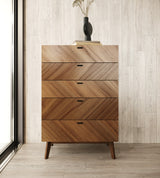 Kamela- Modern Walnut Chest
