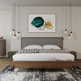 Metcalf Mid-Century Walnut & Grey Bedroom Set