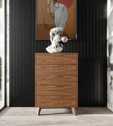 Soria Mid-Century Walnut Chest