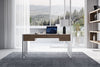 Orcutt Modern Walnut & Stainless Steel Desk