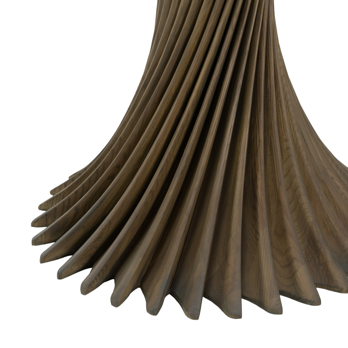 Ocasio Modern Glass + Grey Ash Round Dining Table