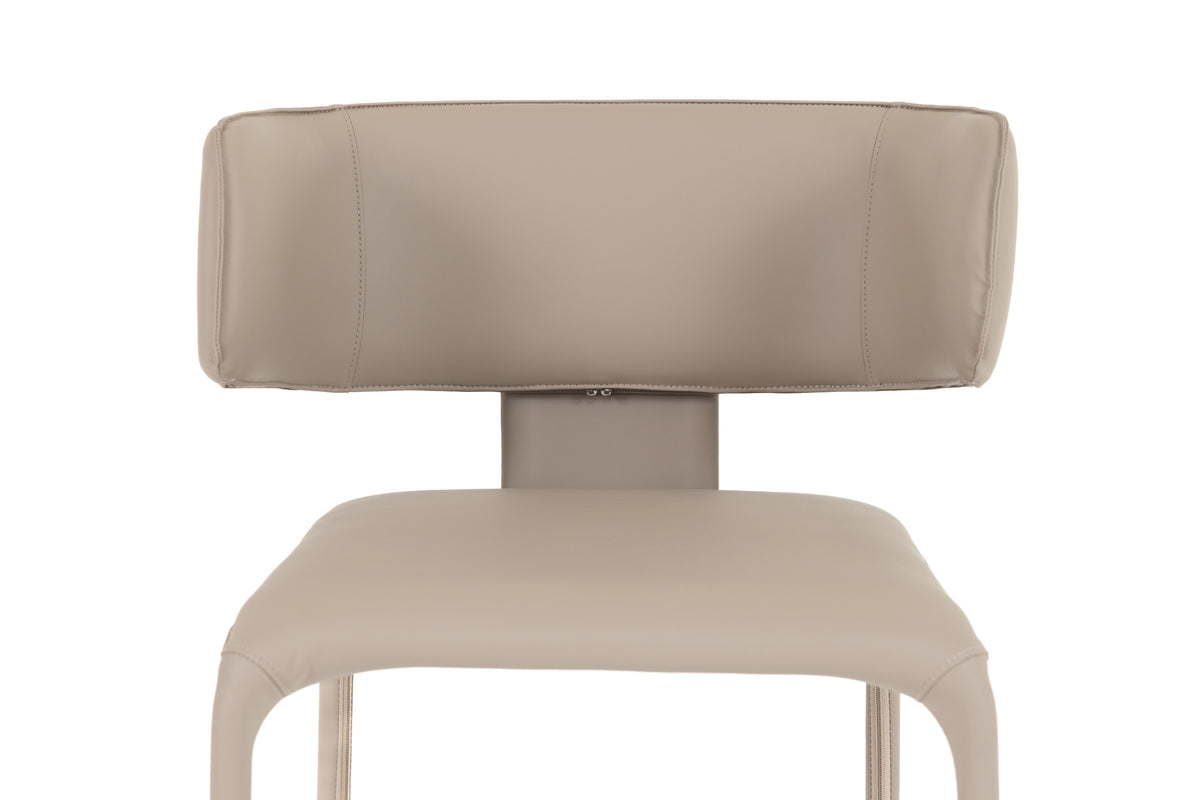 Odessa Modern Grey Vegan Leather Dining Chair
