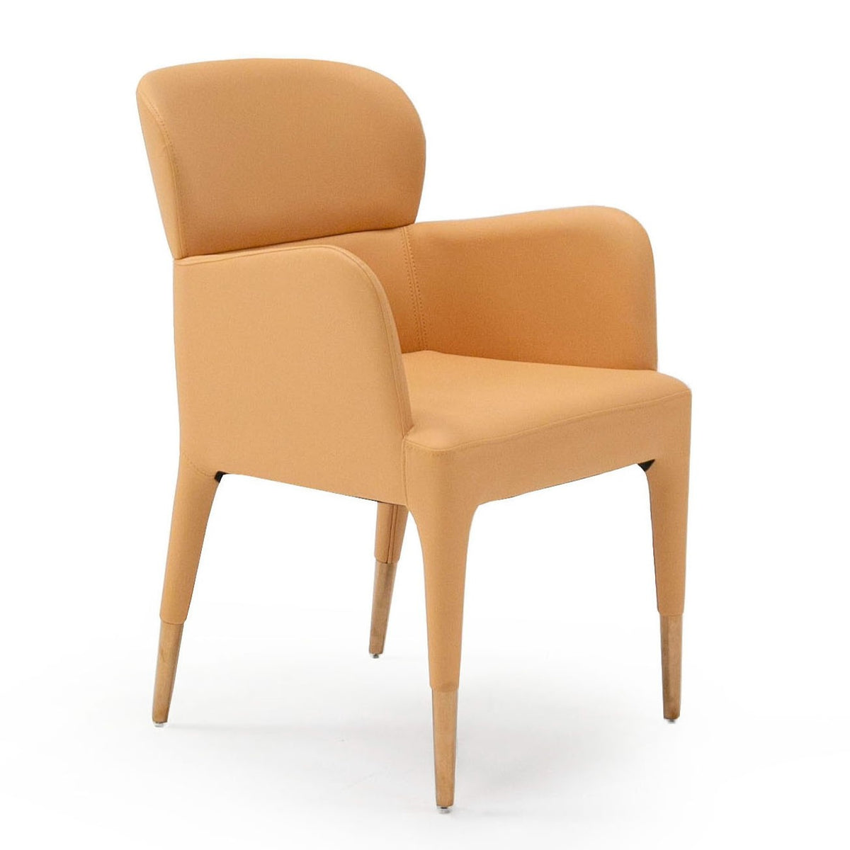 Ogden Modern Peach & Rosegold Dining Armchair