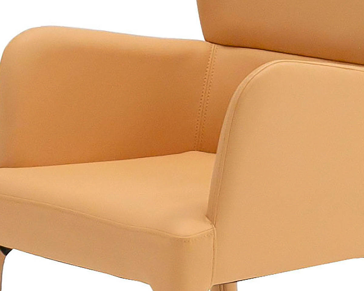 Ogden Modern Peach & Rosegold Dining Armchair