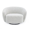 Omaha Modern Swivel Off White Fabric Chair