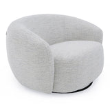 Omaha Modern Swivel Off White Fabric Chair