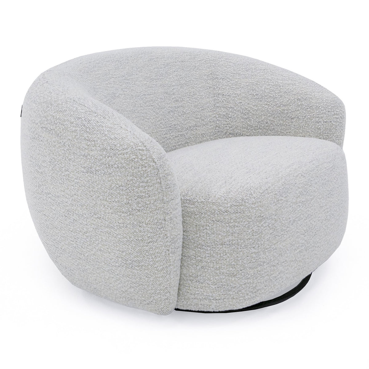 Omaha Modern Swivel Off White Fabric Chair