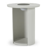 Onza Outdoor White End Table with Solar Light