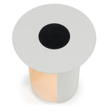 Onza Outdoor White End Table with Solar Light