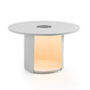 Onza Outdoor White Medium End Table with Solar Light