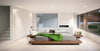 Queen Opal Modern Low Profile Walnut Platform Bed
