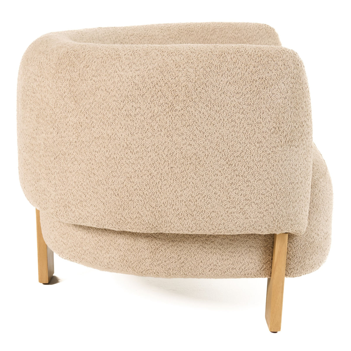 Optima Mid-Century Modern Taupe Fabric Accent Chair