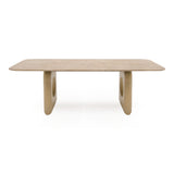 Osaka Modern Faux Marble + Natural Ash Dining Table