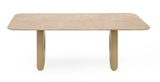 Osaka Modern Faux Marble + Natural Ash Dining Table