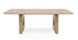 Osaka Modern Faux Marble + Natural Ash Dining Table