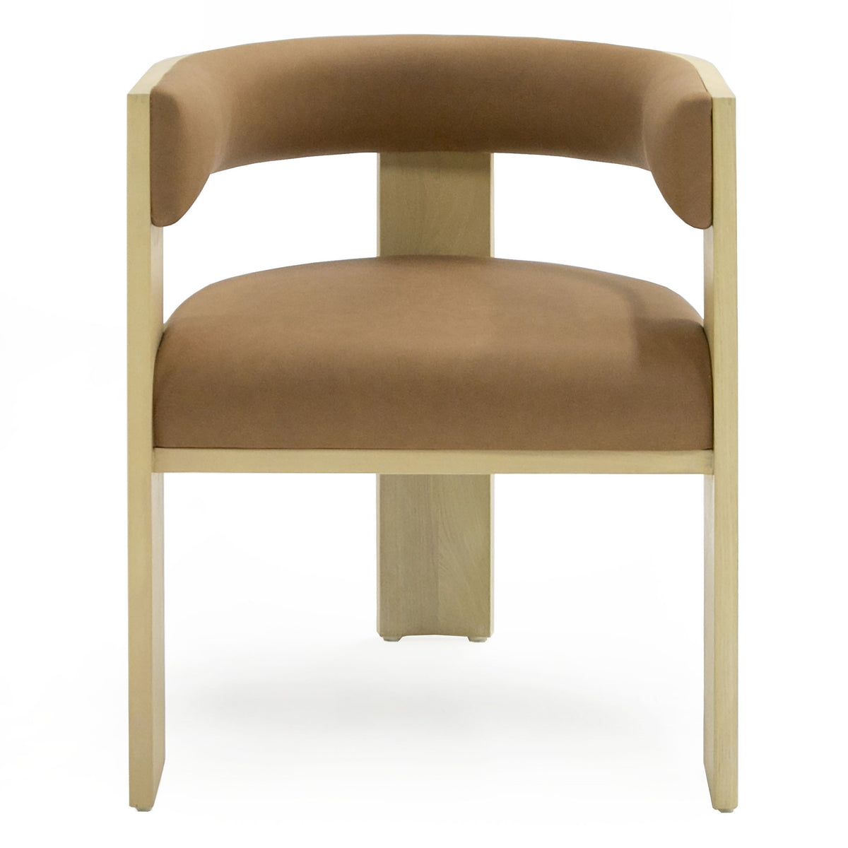 Osaka Modern Natural Ash + Rust Fabric Dining Chair